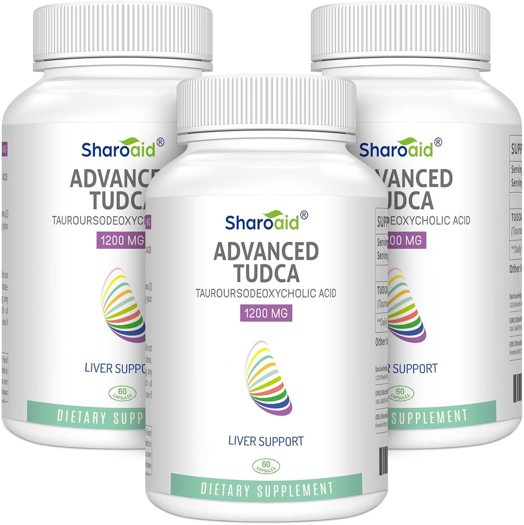 TUDCA Liver תומך בתוספים 1200 מ"ג - צד שלישי Tested- High Power Formula-Bile Salts for Liver Detox ניקויse-180 קפסולות טבעוניות עבור Liver,Kidney,Gallbladder Health