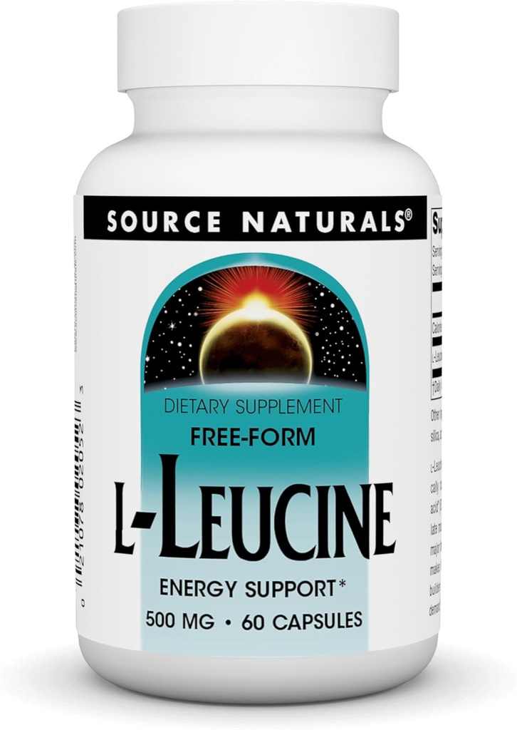 מקור טבעי L-Leucine A Free Form Essential Amino Acid תוסף לתמיכה באנרגיה - 60 קפסולות