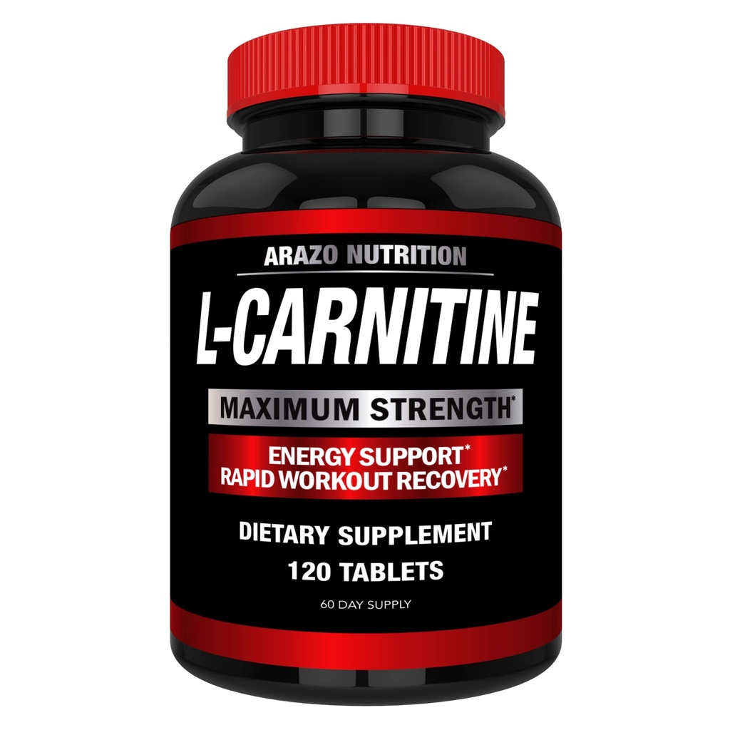 Superחוזק L-Carnitine 1000mg לשרתs Plus Calcium עבור metabolism Boosted שרירים מקבל - Arazo Nutrition