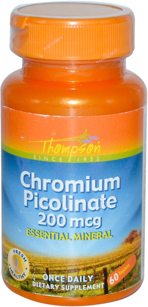 תומפסון Chromium Picolinate, Tablet (Btl-Plastic) 200mcg 60ct