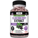 Kaya Naturals Elderberry Immune Support - Elderberry Extract, Rich Antioxidant Premium ויטמינים, 1200mg מערכת החיסון Booster Sambucus קפסולות - 30 Count