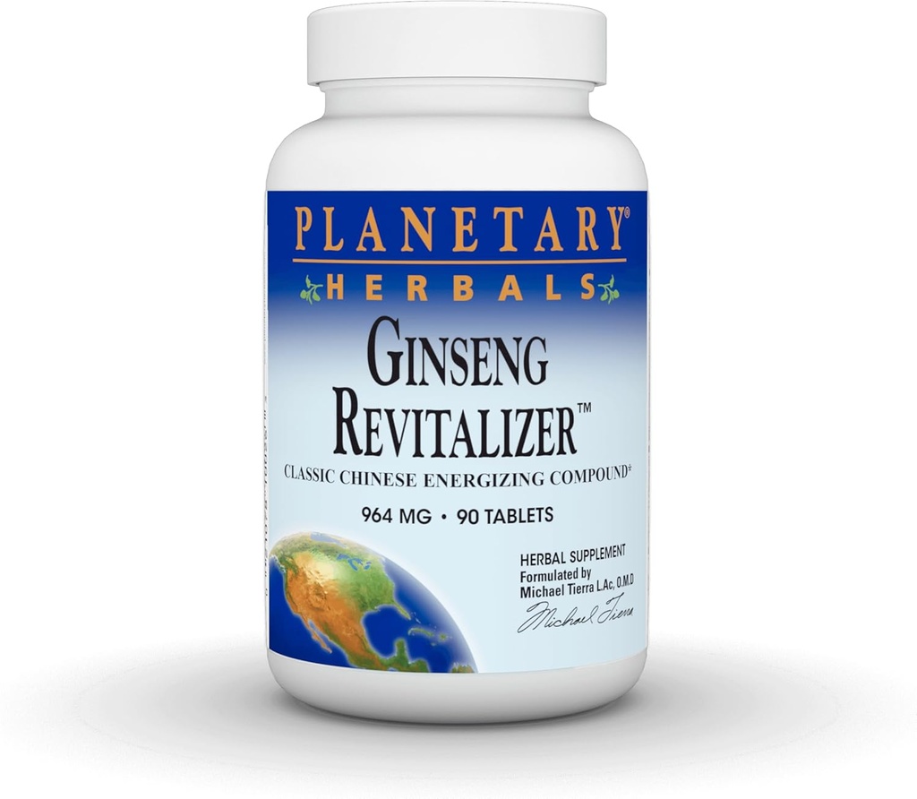 צמחים פלנטריים ג'ינסנג Revitalizer, קלאסי סינית נצ'ינג Compound*, 964 מ"ג - 90 טבליות