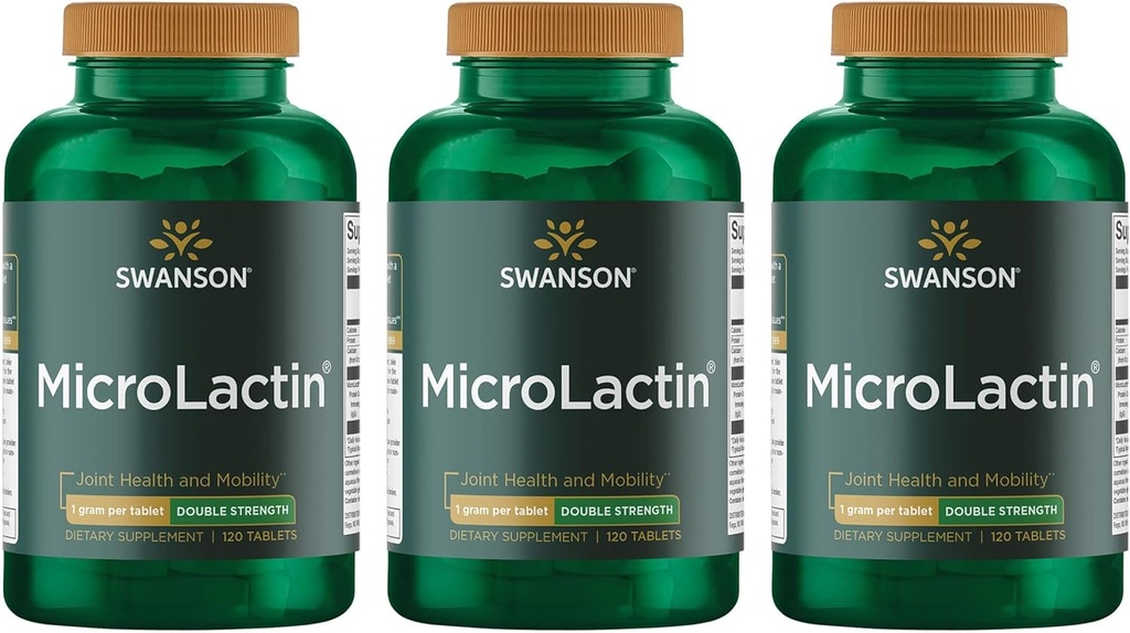 Swanson Microlactin Double Power 1000 מיליגרם 120 טבליות (3 Pack)