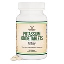 Potassium Iodide 130mg טבליות - שימוש חירום עבור חשיפה - 180 הרוזן, 3 חודשים אספקה - תוספת עץ כפול
