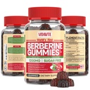 ברברין עם Ceylon Cinnamon Gummies - סוכר חינם, 98% טהור ו 10x Absorption - 1200 מ"ג HCL אורגני Breberine תוספת לניהול משקל, חסינות, Metabolic & Digestive בריאות (30 ימים)