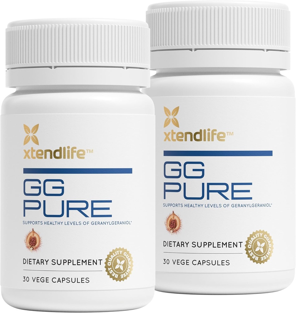 XtendLife GG Pure Geranylgeraniol עבור CoQ10, העצם, שריר ותמיכה לב - 150mg GG זהב מ Annatto Seeds - אידיאלי עבור משתמשי סטטיטין - 2 חודשים אספקה (Pack של 2)
