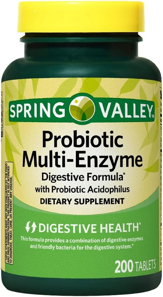 עמק האביב Probiotic Multi-Enzyme Digest Tablets, 200 הרוזן