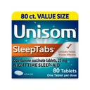 Unisom SleepTabs, Nighttime Sleep-aid, Doxylamine Succinate, 80 טבליות