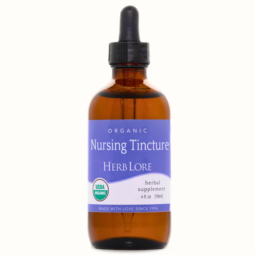 Herb Lore אורגני סיעוד Tincture - תמיכה לנקה נוזלי טיפות כדי להגדיל את אספקת החלב השד עם Moringa ו Fennel - Panugreek חינם הנקה תוספת (4 fl oz)