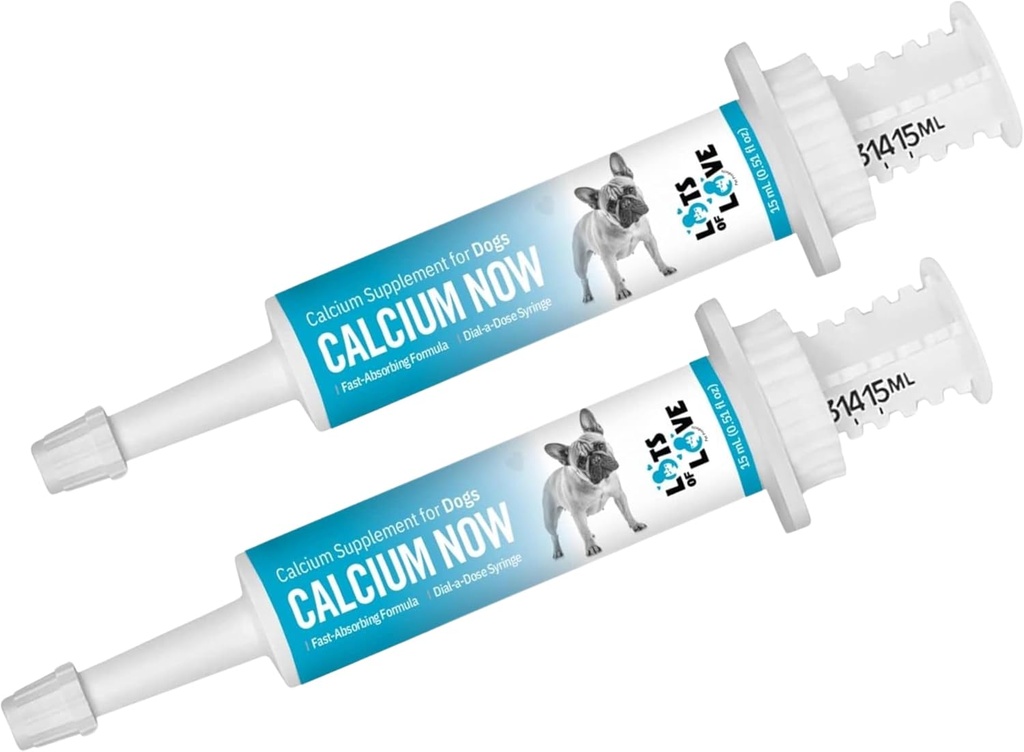 Calcium Now - Oral Calcium for Whelping Dogs - (15 מ"ל פס, Vanilla) (Pack of 2) - תוסף Calcium לכלבים - Breeders Friendly Calcium for Dogs - הרבה אהבה מוצרי Pet