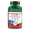 קריל אומגה 10X יותר EPA & DHA עם CoQ10 Super Formula from Purity Products. 60 SOFT GELS