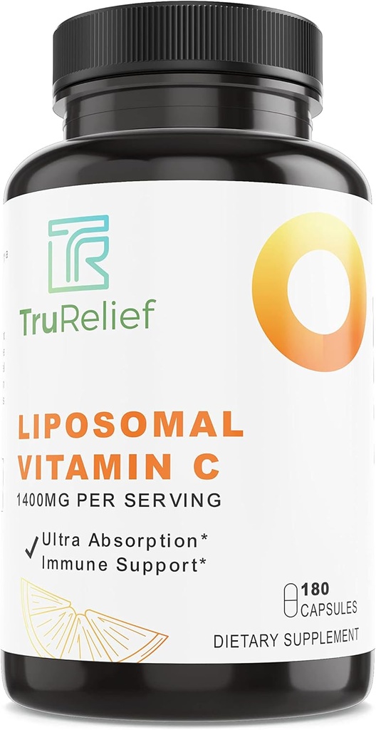 Liposomal VIT C - Immune Support w/Ultra-Absorption. 180 כוסות לבקבוק מנה של 1400mg Liposomal VIT C.