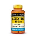 מייסון טבעי סלניום 200 mcg - תוספת אנטי-חמצן לתמיכה החיסון ובריאות הערמונית, חיוני Trace מינרלים, 60 טבליות