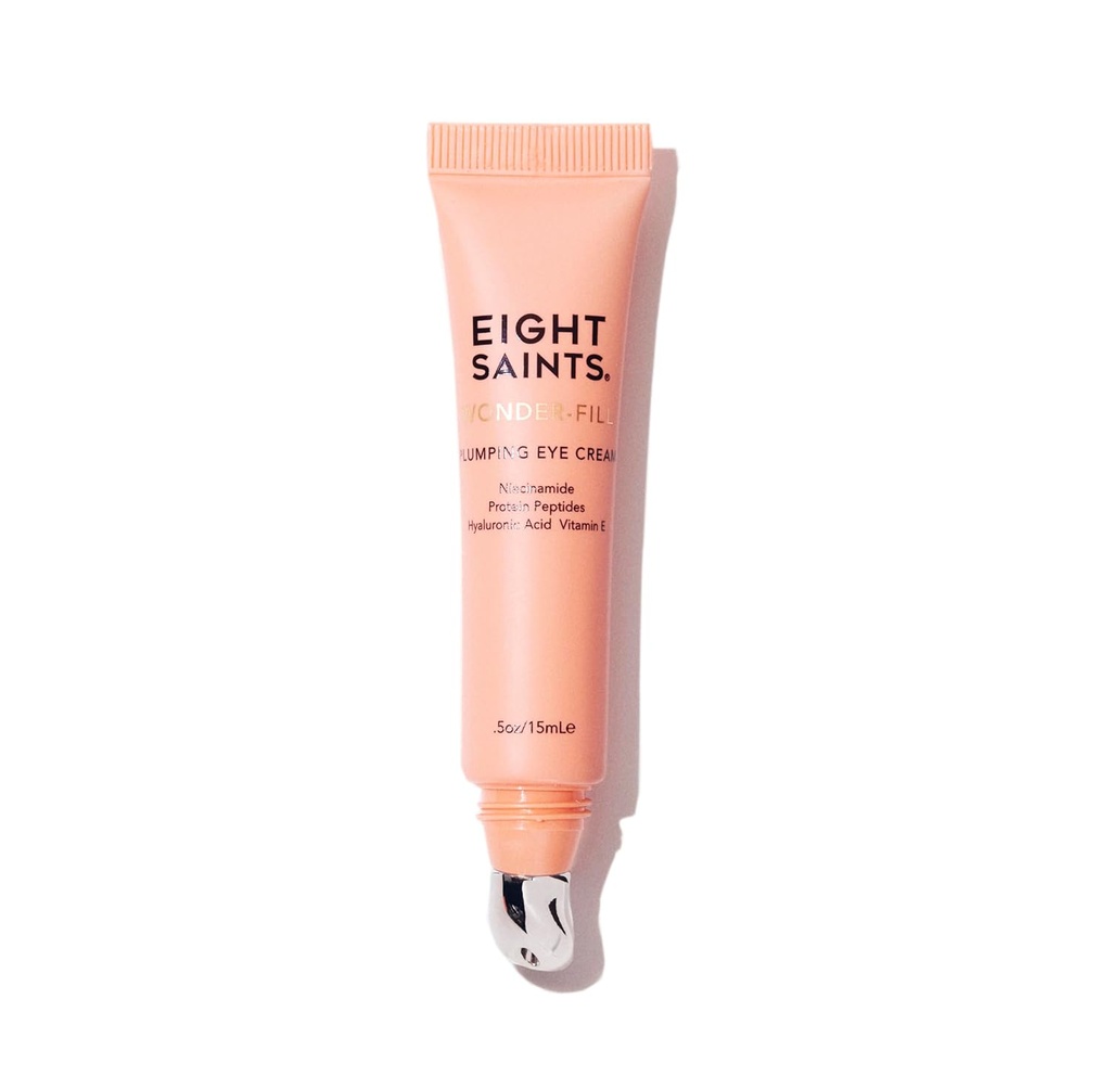 שמונה Saints Wonder-Fill Plumping Eye Cream, Natural and Organic Anti Aging under Eye Cream to Plump Skin, להפחית את Wrinkles, קווים יפים, ומתחת לב באגים, מעגלים אפלים תחת טיפול עיניים, 0.5 Ouncess