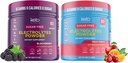 Keto Vitals BlackBerry Bundle עם פירות Punch - 2 Pack Bundle Keto אלקטרוליטים אבקה - Keto-Friendlytes עם Potassium, מגנזיום, Sodium, Calcium - BlackBerry & פירות Punch