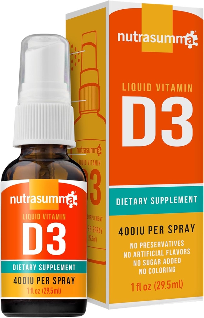 Nutrasumma ויטמין D3 1000 IU Spray-1oz - באופן טבעי גבוה Absorption Rate תומך העצם Boosts Immune System