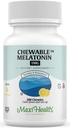 Maxi Health Chewable Melatonin, מלטונין כשר, מלטונין למבוגרים ולילדים, סיוע טבעי למבוגרים וילדים, Melatonin Chewables Alternative to Melatonin Gummies Kids Dose (200 Count)
