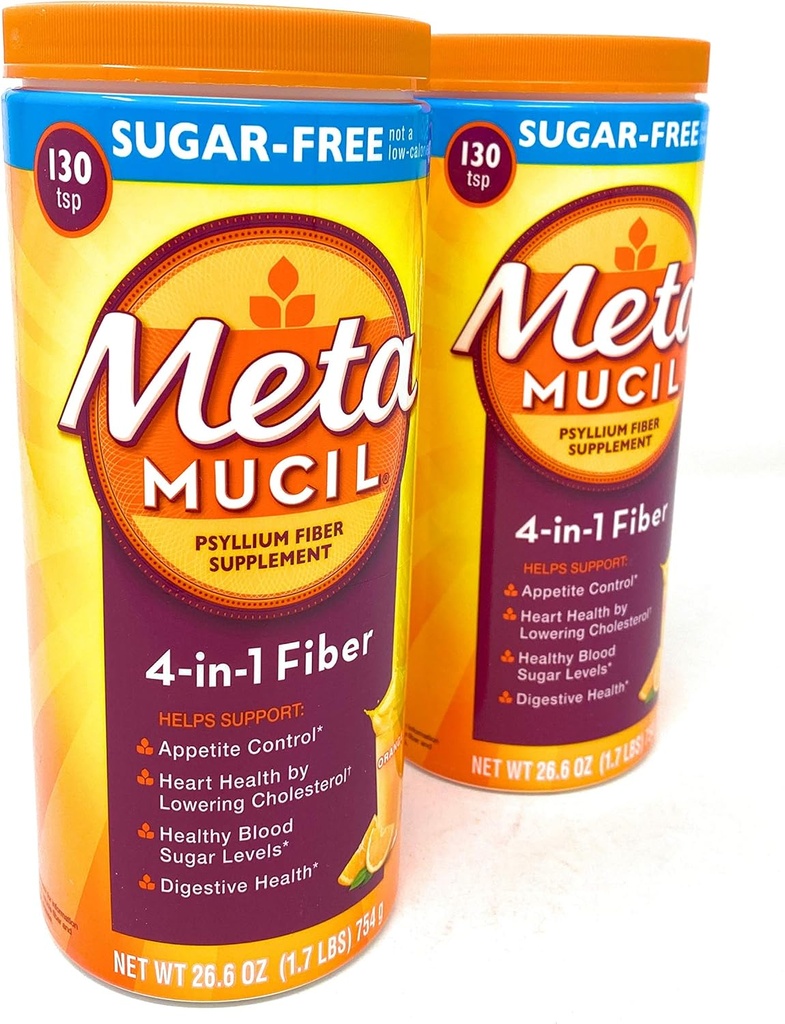 Metamucil Sugar Freefi Supplement, Orange Smooth 260 משרתים