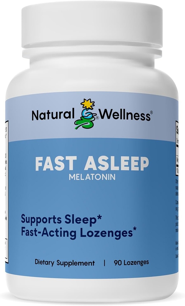 בריאות טבעית מהירה Asleep - Quick-Acting Melatonin Lozenges for Restful Sleep,laxation & Jet Lag הקלה - Fast-Disshoot Cherry Flavor Sleep Aid - Non-Habit Forming, Wake מרעננים - 90 Lozenges