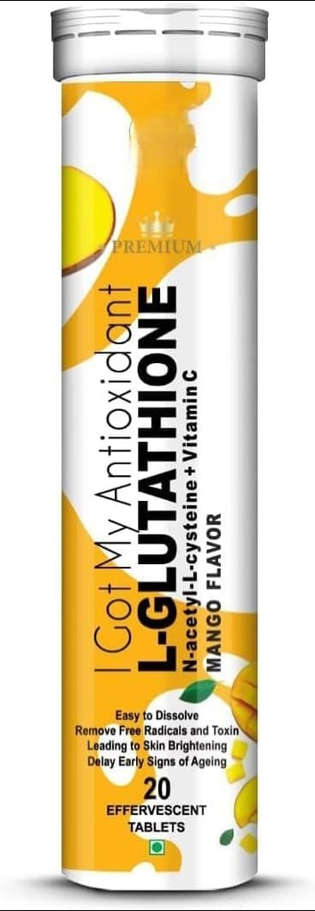 L-Glutathione 600 מ"ג עם מנגו פלמור | Helping for Glowing Skin, Antioxidants, Skin Lighting, Pigmentation