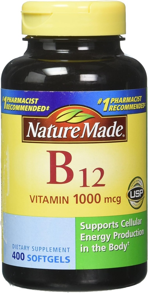 הטבע עשה ויטמין B12 1000 mcg, 400 Softgels