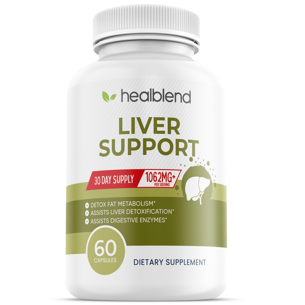 תמיכה Liver - Natural Milk Thistle ו- Zinc תוסף - Helps Detox וניקוי The Liver, תומך בבריאות העיכול ו Detoxification - 60 קפסולות Veggie (30 ימים אספקה)