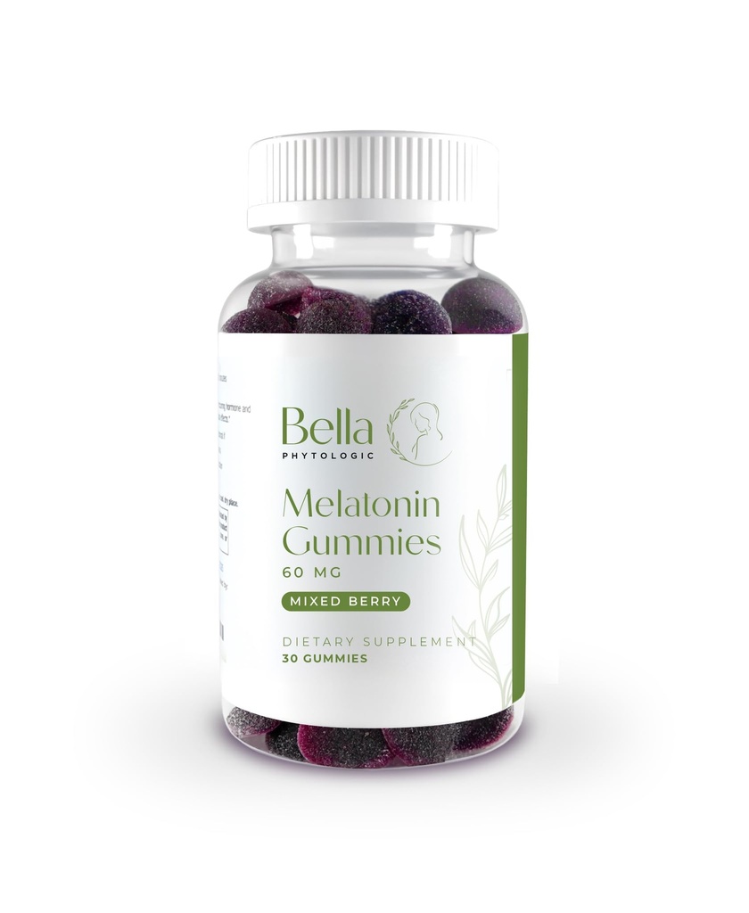 בלה High Dosage Melatonin Gummies | 60mg Per Serve | Natural Strawberry, Elderberry & Blueberry Flavor