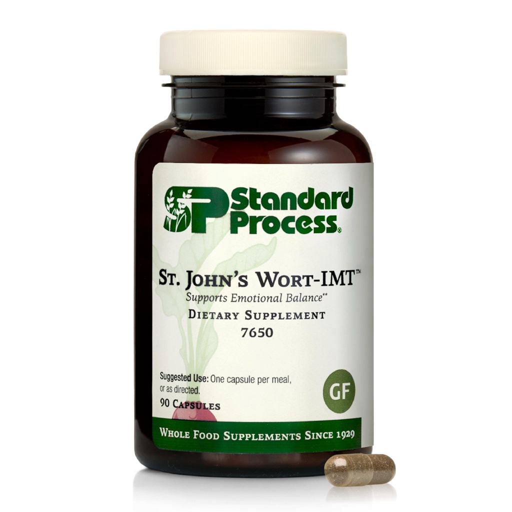 תהליך סטנדרטי St. John's Wort-IMT - תוספת צמחית עבור Sleep & Stress Relief - תומך איזון ורגיעה - Non-Dairy, non-Soy & Gluten-Free - 90 קפסולות