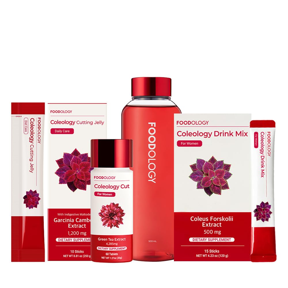 FOODOLOGY Fat Burner Red Line Bundle Coleology Drink & Coleology Cut & Cutting Jelly & Water Bottle