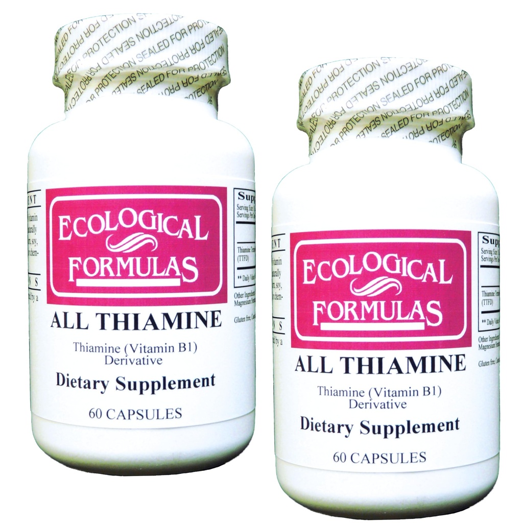 פורמולה אקולוגית All Thiamine ויטמין B1 50 מ"ג, 2 X 60 קפסולות