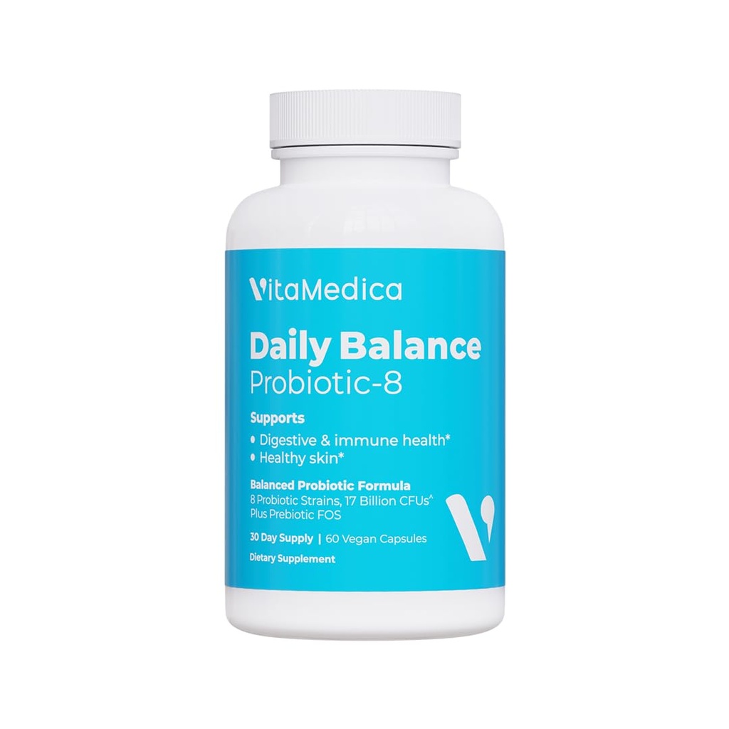 VitaMedica | Daily Balance Probiotic-8 | Probiotic Supplement | 16 מיליארד CFUs | Got Health | בריאות עיכול, Skin & Immune Support