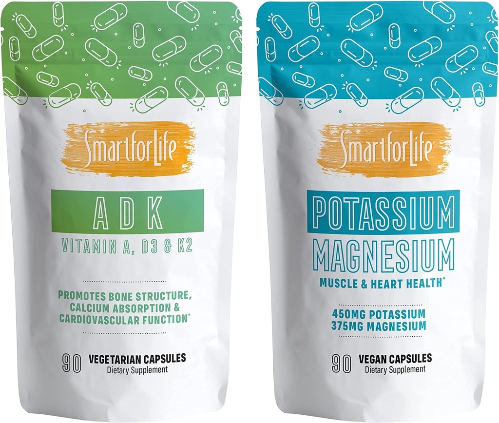 חכם לחיים Potassium Magnesium & ויטמין A,D3, K2 90 Count