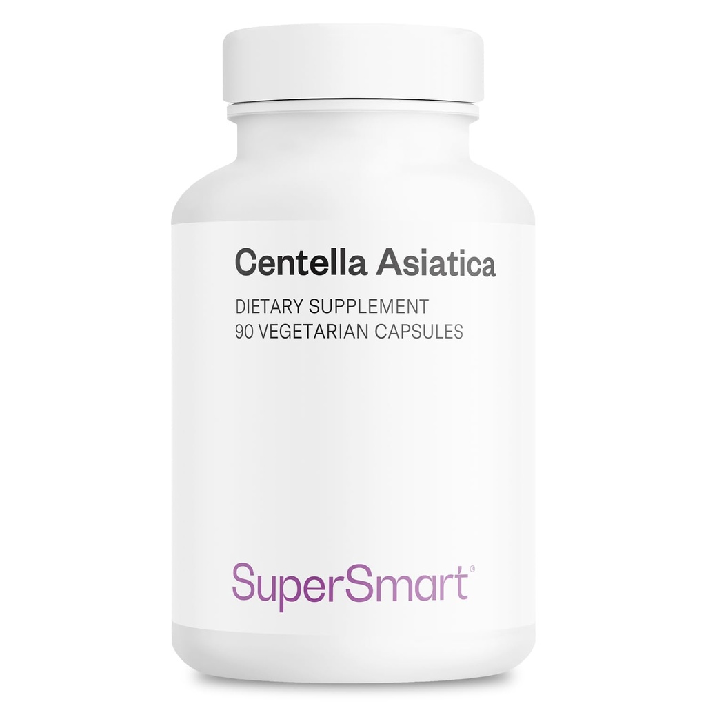 SuperSmart - Centella Asiatica 180 מ"ג ליום - Gotu Kola לחלץ תוספת | Non-GMO & Gluten Free - 90 קפסולות צמחוניות
