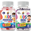 SunNY SAM Iron Gummies for Kids & Magnesium Gummies for Kids & Adults - 500 מ"ג - Calm Magnesium Chews - Magnesium Citrate Chewable for Mood & שריר תמיכה