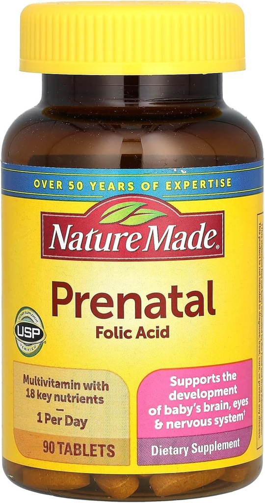 Nature Made Multi Prenatal Tabs, 90 ct (Packaging עשוי להשתנות)