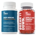 ד"ר Tobias Deep Immune Probiotics & Prebiotics ו-Apple Cider Vinegarmies, תומך בבריאות העיכול, הפונקציה Gut, ניקוי ו Detox עבור גברים ונשים עם 4.4. מיליארדים CFU & The Mother