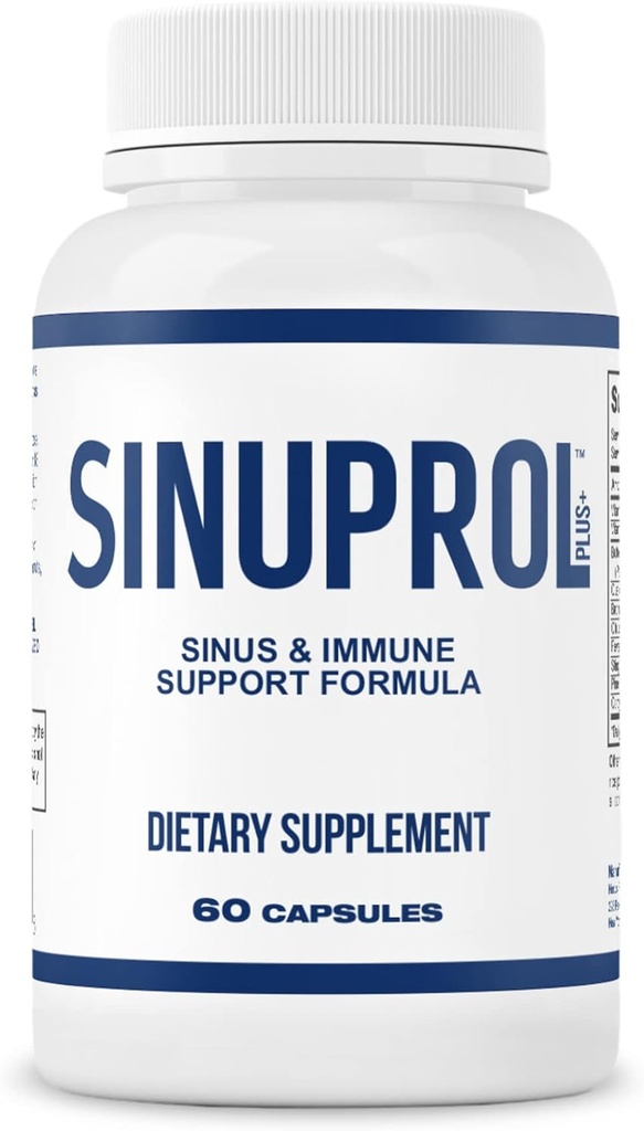 Mizzle SinuProl Nasal & Immune תמיכה תוספת עם Quercetin עם Bromelain, Option האידיאלי עבור אנשים אשר Rely על טבעי Sinus Decongestant, Sinus Rinse או Natural Antihistamine, 60 קפסולות