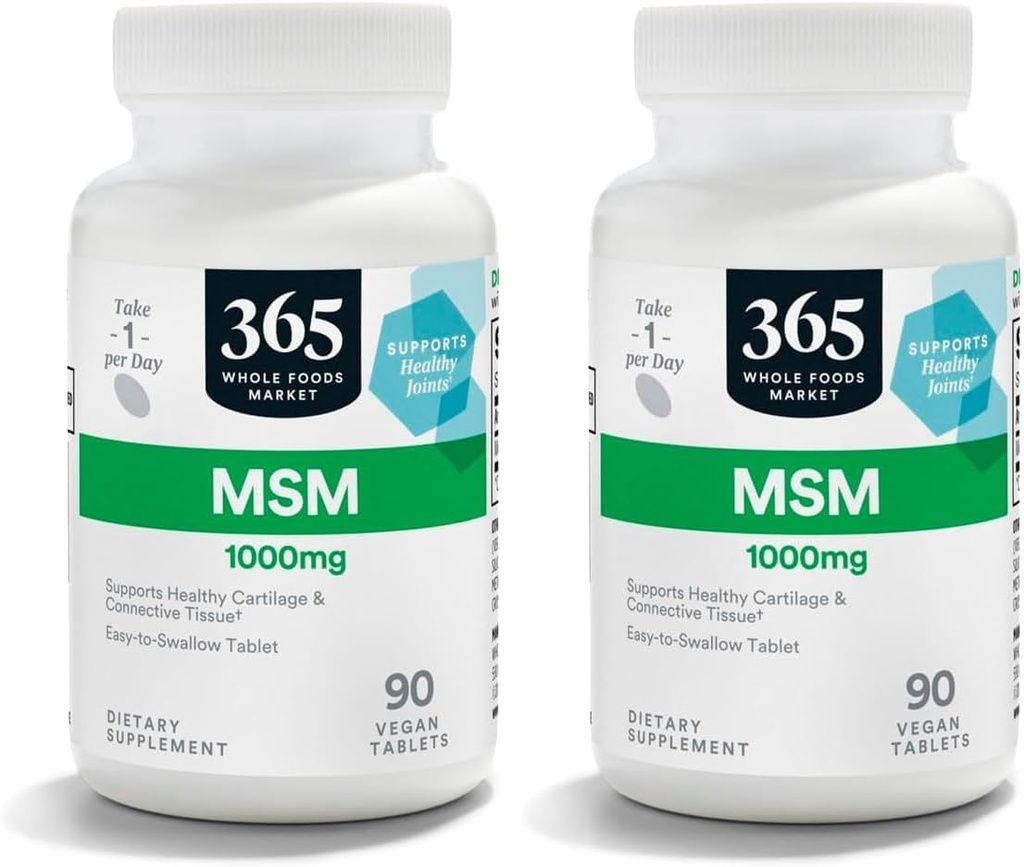 365 על ידי Whole Foods Market, MSM 1000Mg, 90 טבליות (Pack of 2)