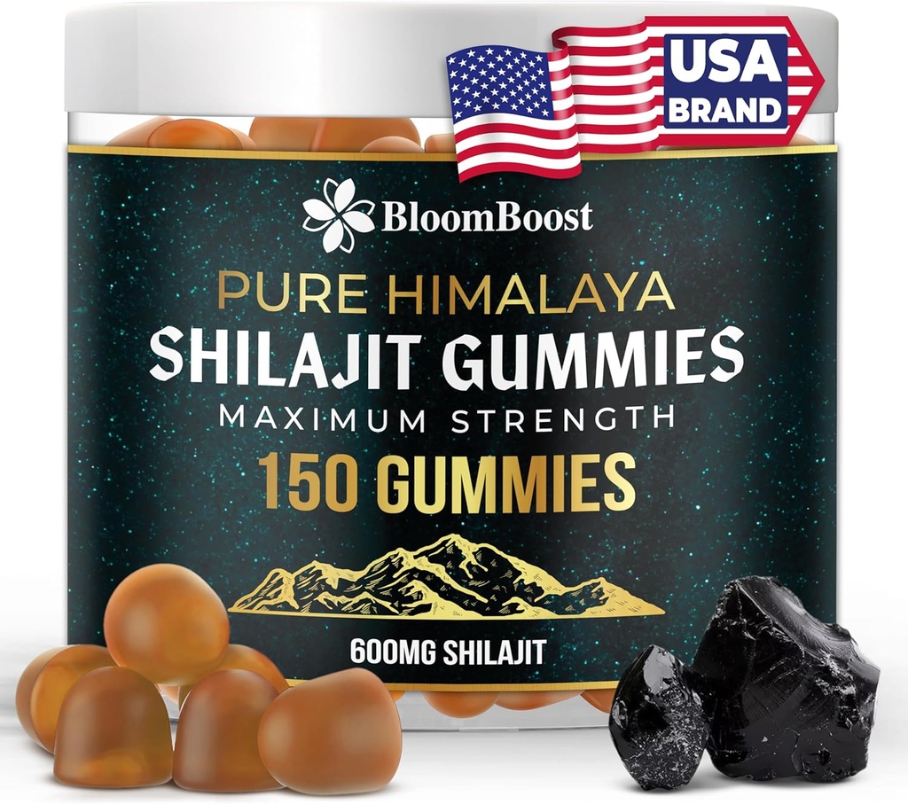 Shilajit for Men and Women - Shilajit Gummies - Shilajit Pure ההימלאיה | 600mg Shilajit, 150 מסטיקנים (75 משרתים)