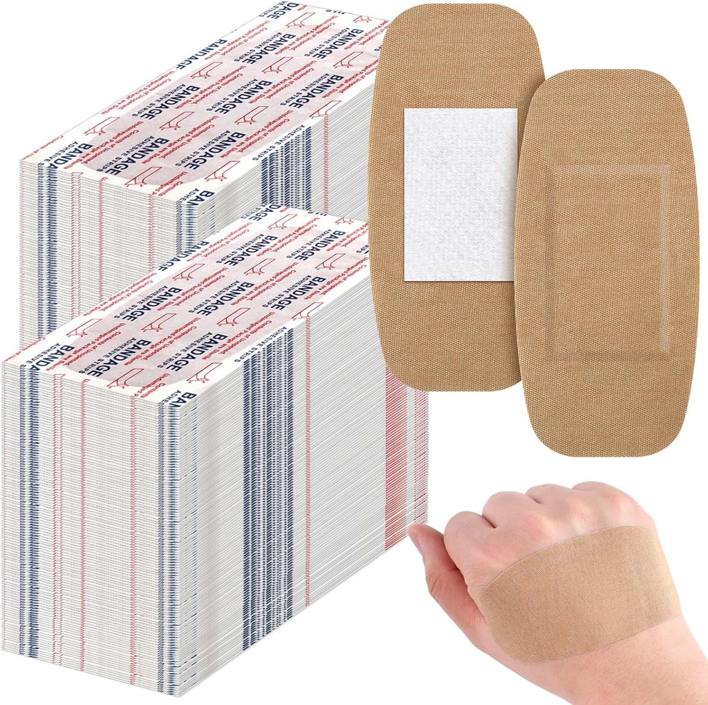 Sinmoe 600 Pcs גדול Bandages Bulk Big Flex Adhesive Wound Care Bandages for Care and Protect Wounds, 2 x 4 Inch