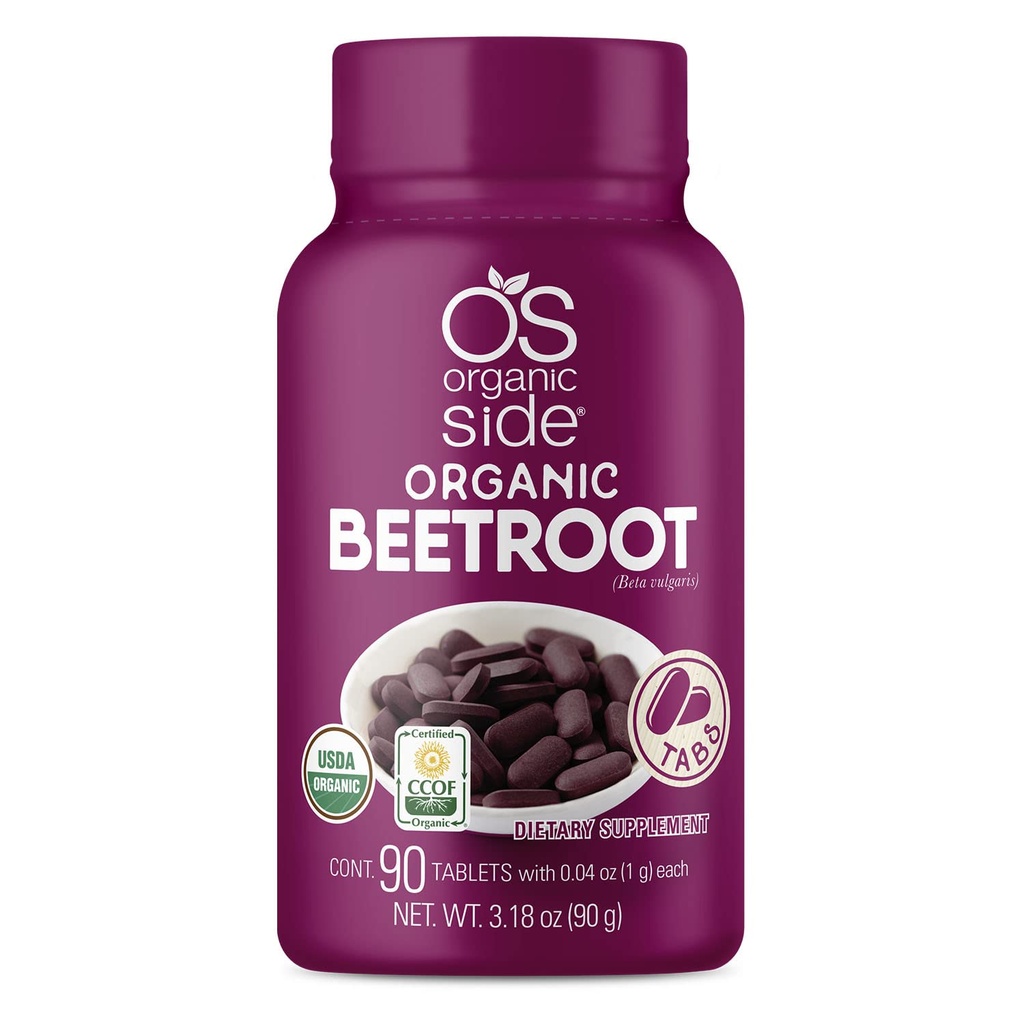 טבליות Beetroot | 100% טהור אורגני | Boost Circulation & Energy | USDA Certified | Non-GMO, Plant-based | 90 טבליות | For Heart Health & Wellness