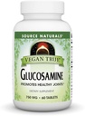 מקור Naturals Vegan True Glucosamine, מקדם מפרקים בריאים *, 750 מ"ג - 60 טבליות