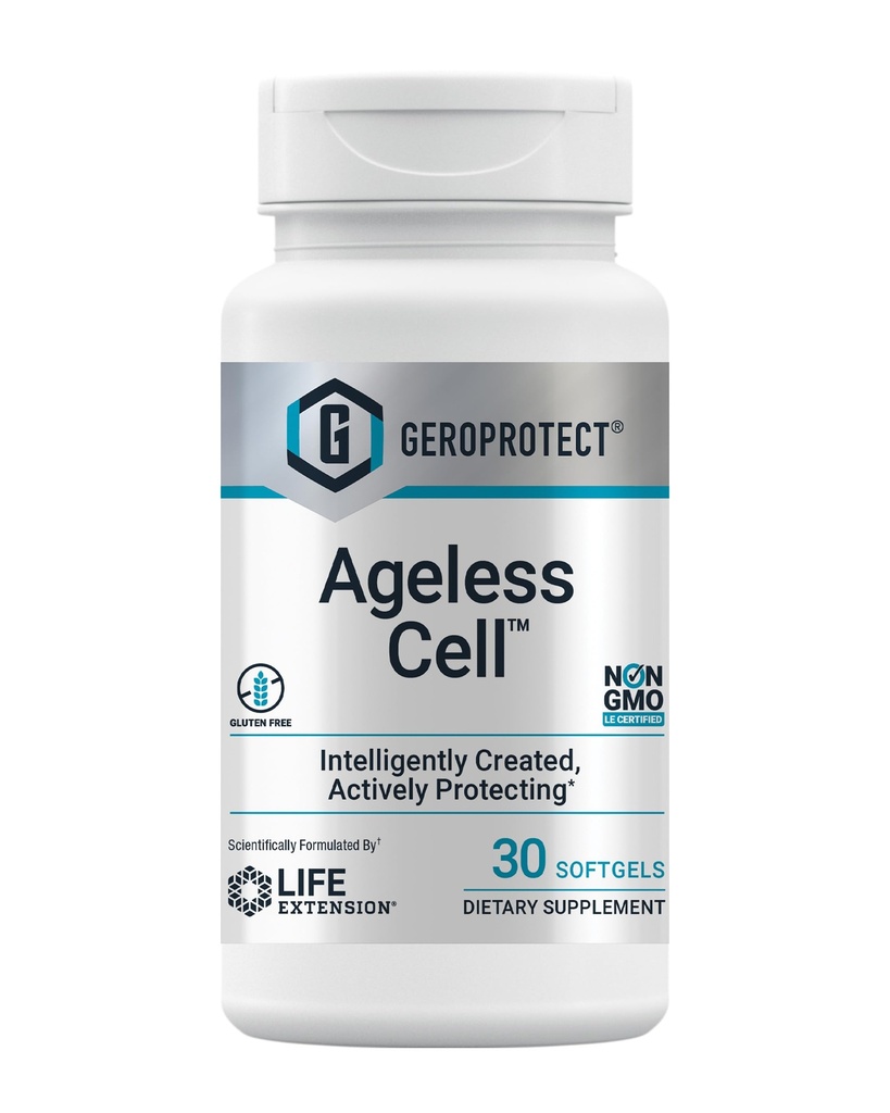 Life Extension GEROPROTECT® Ageless CellTM, Health, Aging בריא, ויטמין E, N-Acetyl-L-cysteine, תמצית תה ירוק, myricetin, Gluten Free, non-GMO, 30 רכות
