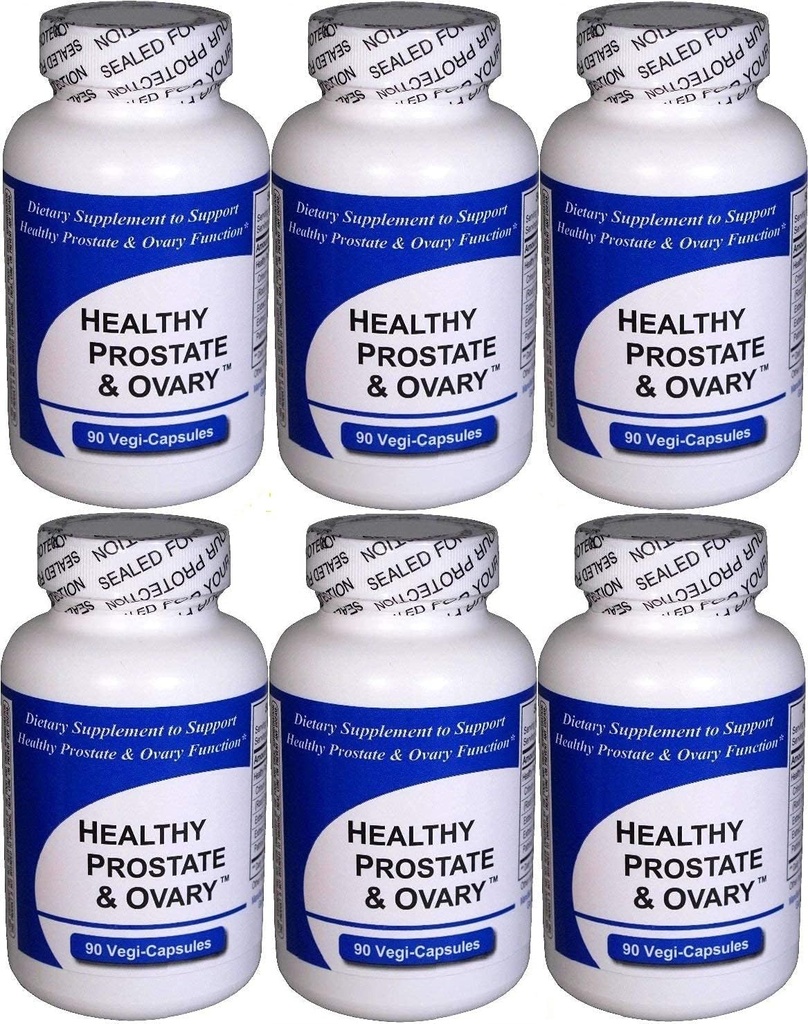 מזון Prostate ו Ovary קפסולות 6-Pack (6 בקבוקי בקבוק מכיל סך של 540 קפסולות) - הרחבה של הפעמון צמחי - תוספי תזונה טבעית - מכיל צהובה קרינומית Latifolium Herb Extract & Herbs אחרים - Prostate Nutrition