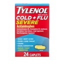 Tylenol Cold + Flu Severe Medicine Caplets עבור Fever, כאב, Cough &ונגestion, 24 ct.