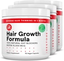 תוספת של צמיחת שיער - Natural DHT Blockers & Multivitamin Band - טבעוני, non-GMO, 90 קפסולות - תמיכה ת'יקר, שיער חזק יותר לגברים ונשים - 3Pack