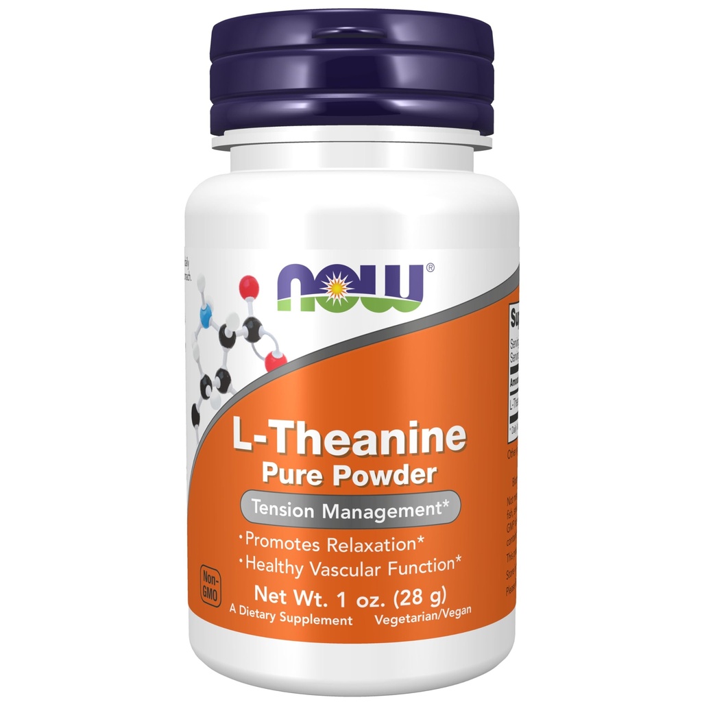 עכשיו תוספי מזון, L-theanine Pure אבקה, Tension Management *, Amino Acid, 1-Ounce
