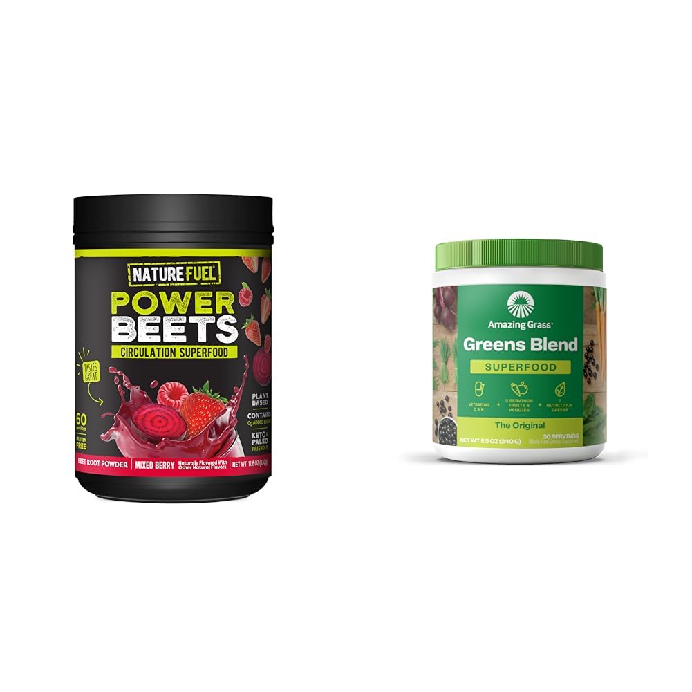 אבקה שמן שמן טבע, Acai Berry Pomegranate, Concentrated & מדהים Grass ירוק בלגן Superfood: Super Greens אבקת Smoothie Mix for Boost Energy Boost Energy