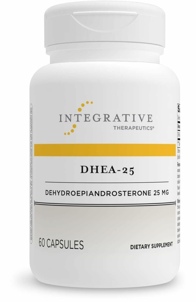 טיפולי אינטגרטיבי DHEA-25 - תוספת תמיכה עבור גברים ונשים - תמיכה - טבעוני, Gluten-Free & חלב חינם - 60 קפסולות (60 משרתים)