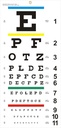 דף העין, שדרג Snellen Eye Chart for Eye Tests 20 Feet, 22x11 Inches פלסטיק Low Vision Charts Wall Chart with Metal Eyelet for Kids Gifts Wall קישוט (20 Feet Test Distance)